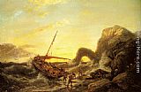 Hendrik Pieter Koekkoek Paintings - The Shipwreck by Pieter Christian Dommerson